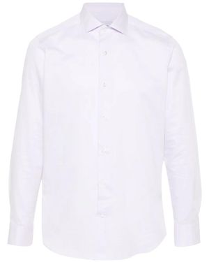 D4.0 Classic-Collar Cotton Shirt - White