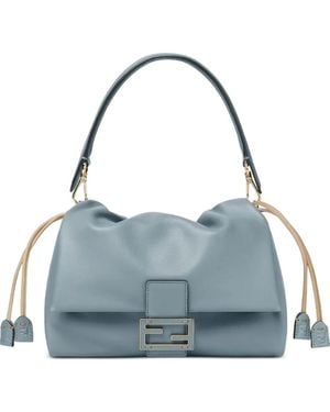 Fendi Mamma Baguette Drawstring Shoulder Bag - Blue