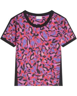 Dries Van Noten Camiseta Ajustada Con Diseño En Contraste - Rosa