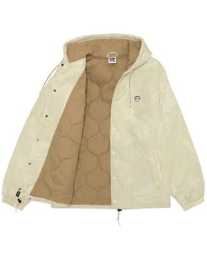 Aape By A Bathing Ape Camouflage-Print Hooded Jacket - Natural