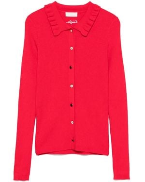 Liu Jo Cardigan Nervuré - Rouge