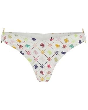 Guess Bragas De Bikini Con Monograma - Blanco