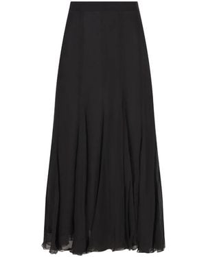 Chloé Silk Long Skirt - Black