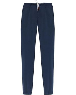 Eleventy Cotton Blend Chino Trousers - Blue