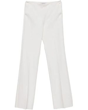 Max Mara Pressed-Crease Pants - White