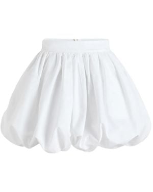 Patou Bubble Organic Cotton Poplin Skirt - White