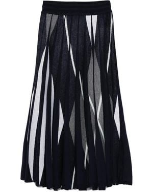 Eric Bompard Gonna Midi Plissettata - Blu