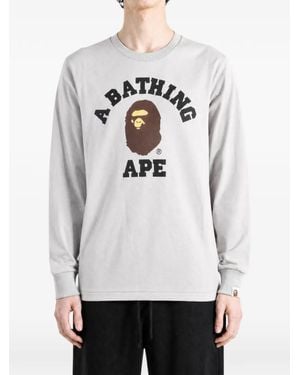 A Bathing Ape T-Shirt À Logo - Gray
