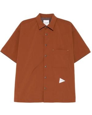 and wander Uv Cut Stretch Shirt - Brown