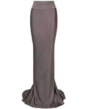 Rick Owens Ribbed-Waistband Panelled Skirt - Brown