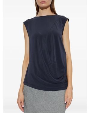 Issey Miyake Draped Sleeveless Top - Blue
