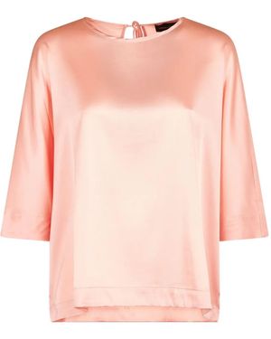 Roberto Collina Tie-back Satin Blouse - Pink