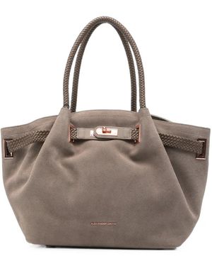 Alexander Smith Brooke La Leather Tote Bag - Gray