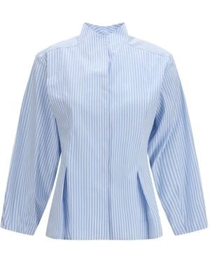 CRI.DA Lavanda Striped Cotton Shirt - Blue