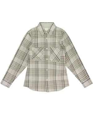 Aimé Leon Dore Plaid-Pattern Cotton Shirt - White
