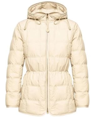 Moncler Quilted Hooded Jacket - Natural