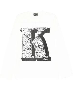 Kolor Graphic-Print Long-Sleeve T-Shirt - White