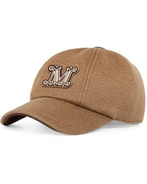 Max Mara Logo-Patch Baseball Cap - Brown