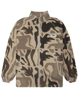 by Parra Just Like Heaven Abstract-Print Fleece Jacket - Metallic