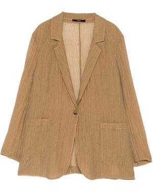 Seventy Notched-Lapel Textured Blazer - Natural