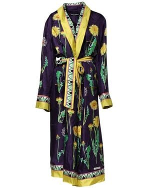 Dolce & Gabbana Albornoz Con Motivo Floral - Blanco
