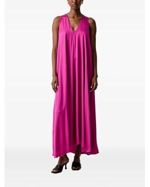 Haveone V-Neck Sleeveless Maxi Dress - Pink