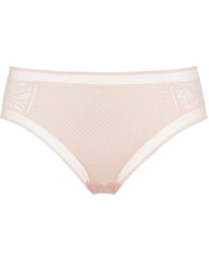 Eres Brindille Lace-Panel Briefs - Natural