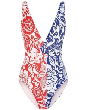 FARM Rio Cashew And Birds Swimwear - White