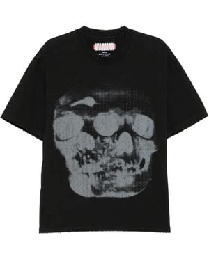 WARMAN Camiseta Con Calavera Estampada - Negro
