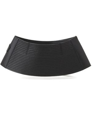 Lanvin Quilted Buckle-Fastening Leather Belt - Black