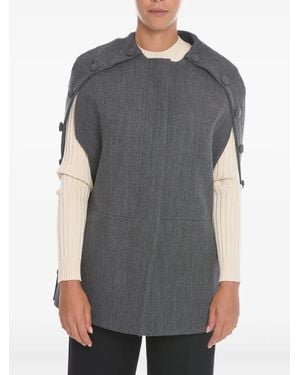 Jil Sander Chaqueta Estilo Capa Con Botones - Gris