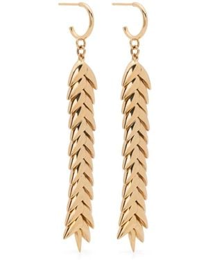Bevza Long Spikelet Earrings - Metallic