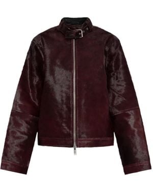 Samsøe & Samsøe Salita Buckle-Detail Zip-Up Jacket - Purple