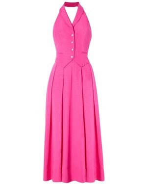 Temperley London Elodie Halter Dress - Pink