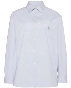 Calvin Klein Chest-Pocket Logo-Detail Shirt - White