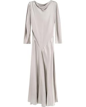 Alberta Ferretti Cut-Out Long Sleeve Dress - Grey