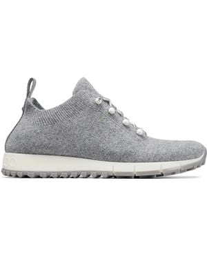 Jimmy Choo Embellished Veles Trainers - Grey
