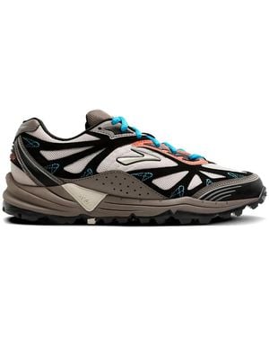 Brooks Cascadia 1 Panelled Lace-Up Sneakers - Black