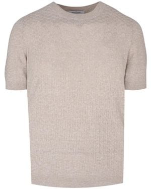 Gran Sasso Basket-Weave T-Shirt - Natural