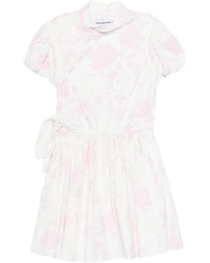 Self-Portrait Floral Print Mini Dress - White