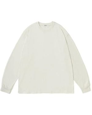 A.PRESSE Long-Sleeve Crew-Neck Sweater - White