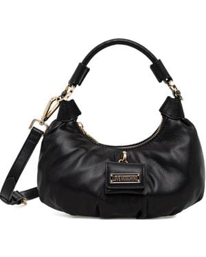 Love Moschino Logo-Plaque Shoulder Bag - Black