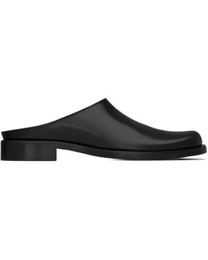 Saint Laurent Leather Angus Mules - Black