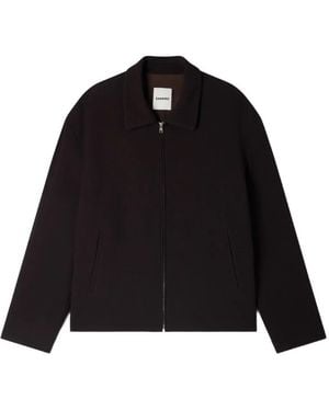Sandro Embossed Zip Jacket - Black