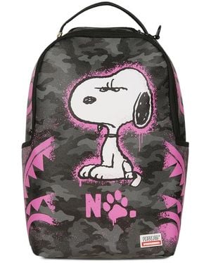 Sprayground X Peanuts Snoopy Camouflage-Print Backpack - Pink
