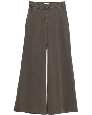 Via Masini 80 Wide-Leg Trousers - Grey