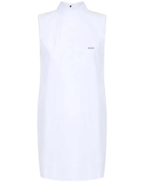 Iceberg Collared Sleeveless Dress - White