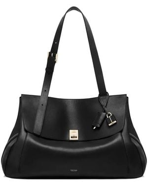 Tom Ford Large Besace Leather Tote Bag - Black