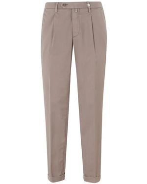 Myths Pleated Turn-Up Trousers - Grey