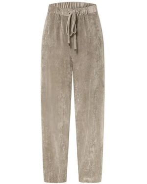 Antonelli Ribbed Drawstring Trousers - Natural